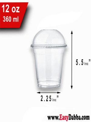 12 oz PET plastic glass