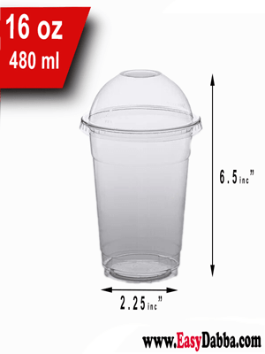 16 oz PET plastic glass