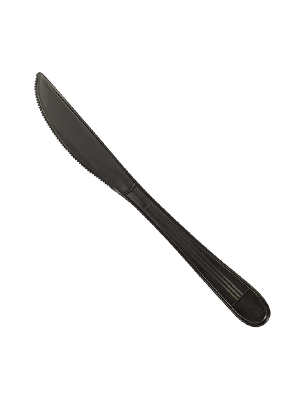 black plastic knife