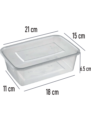 1500 ml Square Disposable Container