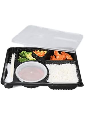 6 Compartment Thali tray with lid