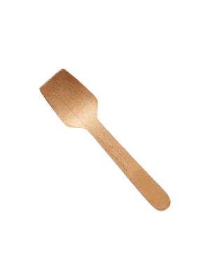 wooden ice cream spoon