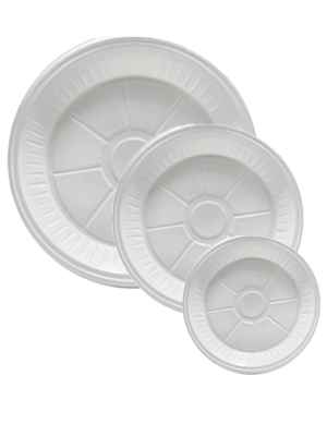 White plastic plates