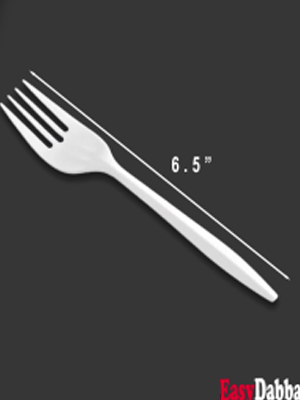 White plastic fork