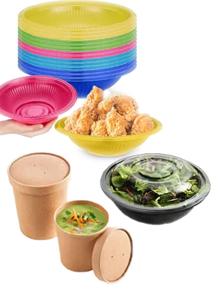 Disposable Bowls and tubs