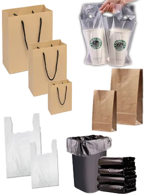 Kraft Bags / Shoppers / Garbage Bags